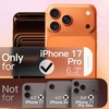 image:imageJETech Magnetic Glitter Case for iPhone 17 Pro ClearOrange