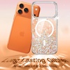 image:imageJETech Magnetic Glitter Case for iPhone 17 Pro ClearOrange