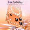 image:imageJETech Magnetic Glitter Case for iPhone 17 Pro ClearOrange